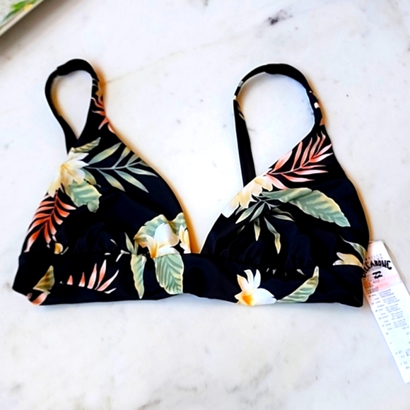 Billabong Surf Capsule Night Sesh black bikini top size medium - Picture 1 of 4